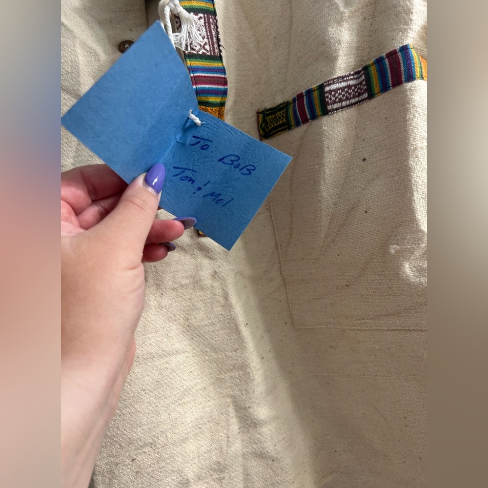 Handmade in Nepal men’s top button up - Picture 6 of 7